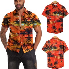 Hawaiian Shirt for Men Funky Casual Button Down Shortsleeve Beach Relaxed Fit