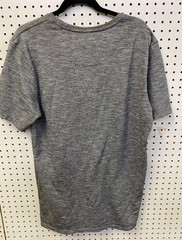 Shirt Mens Large Heather Gray Crewneck Short Sleeve Marled Knit Casual Basic