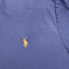 Polo Ralph Lauren Mens V Neck T Shirt Size 2XB Navy Blue Cotton