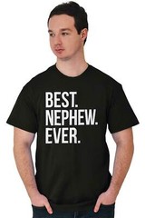 Cool Best Nephew Ever Family Aunt Uncle Love Mens Casual Crewneck T Shirts Tees