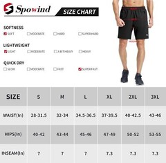 Men’s Running Athletic Shorts 7 Inch Quick Dry Lightweight Large, Black