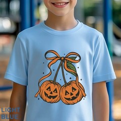 Pumpkin Cherries Autumn Girly Shirt, Halloween Pumpkin Shirt, Fall Theme, 203650