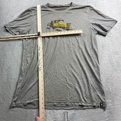 Smartwool Mens Merino Wool Snowcat Graphic T-Shirt Gray Short Sleeve Tee L