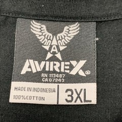 Vintage Avirex T-Shirt Y2k Eagle Dog Tag Black Oversized Tee Mens Size 3XL