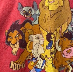 Vintage 1994 Disney The Lion King T-Shirt Red Simba Timon Pumbaa Mufasa Tee (M)