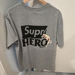 Supreme x Antihero Dog Tee Gray SS22 Size Medium Excellent Condition