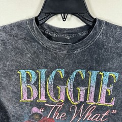 Notorious Big Biggie Smalls Graphic Print T Shirt Men Size M Acid Wash Rap Tee