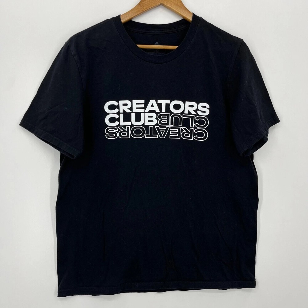 Adidas Creators Club T-Shirt Men’s Size L Black Short Sleeve Crew Neck Logo