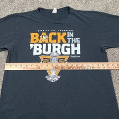 Pittsburgh Penguins NHL 2017 Stanley Cup Reebok T Shirt Men’s Black Large