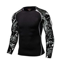 Men’s UPF 50+ Rash Guard Shirts Long Sleeve Swim Shirt Quick Dry Surfing/Diving