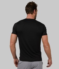 32 Degrees Men’s Cool Classic Crew T-Shirts – 4 Pack – Black (Size Large)