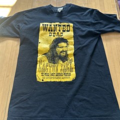 VTG 90s WWF Mick Foley Cactus Jack Wanted Dead Wrestling T Shirt Mens LG 1998