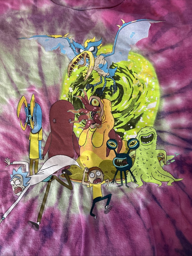 Rick And Morty Adult Swim Ripple Junction￼2019 T-shirt Size Large Tee Tie Dye