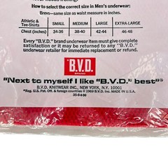 RARE Vintage NOS 1969 BVD Jet-Aire Men’s Mesh A-Shirt Underwear Red Large