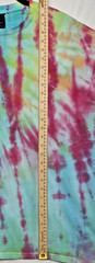 Handmade Tie Dye Spiral & Lines Pattern Rainbow XL Shirt 22.5″ W X 29.5″ L