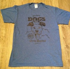 Bean & Bailey Dogs Go To Heaven/Cats Not So Sure Adult Graphic T-Shirt Small