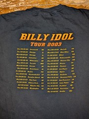 Vtg Y2K 03 Billy Idol Rock Tour Shirt Gildan Heavy L Punk Double Sided Graphic