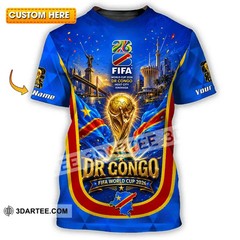 Unisex 3D Shirt – Custom Dr Congo World Cup 2026 Shirt VK13807