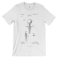 Hockey Stick Patent T-Shirt.100% Cotton Comfy Tee on Black White or Gray. NEW
