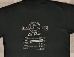 The Harris Tweed Band 40 Golden Years 1970-2010 Tour T-shirt Black Large Vintage