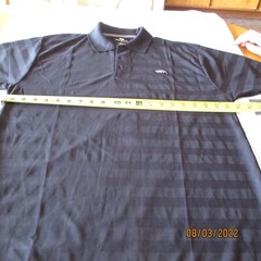 Red Rhino Men’s Shirt Elegant BLACK Polo Shirt LARGE Size NEW Machine WASH