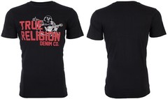 $69 TRUE RELIGION Black BUDDHA APPROVED Short Sleeve Designer Graphic T-shirt