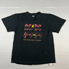Brisco Brands T Shirt Mens Medium Black AC/DC For Those About to Rock Graphics