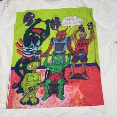 Real Bad Man T Shirt Mens Medium White That’s A Legal Lift Graphic Print Cotton