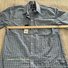 Stafford Travel Easy-Care Broadcloth Short Sleeve Plaid Shirt Size 16.5