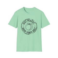 -Just Peachy Good Vibes T-Shirt | Peach Graphic Tee