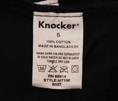 Knocker Men’s Small Solid Black Tank Top 100% Cotton Made in Bangladesh RN65914