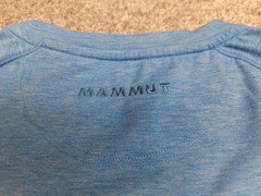 Mammut T Shirt Mens Medium Blue Stretch Lightweight Breathable Outdoor Logo