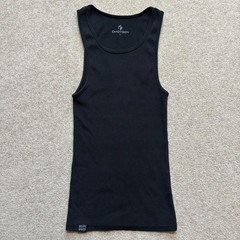 EKKOVISION Tank Top Shirt Mens Large Black Ribbed Stretch Cotton Gym Fitness