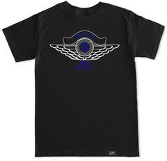 Men’s white or black T-shirt to match with Jordan Retro 3 True Blue