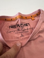 Free Planet Cotton Faded Rose Short Sleeve Crew Neck T-Shirt Men’s Flamingo L