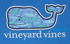NWT Vineyard Vines Men Short Sleeve Pocket Crew Tee T-Shirt “FISH SCALES WHALE”