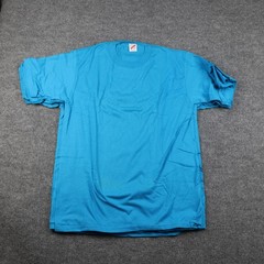 6 Vintage Jerzees Shirt Mens Large Blue Made USA NOS Blank Crewneck 390M CAB