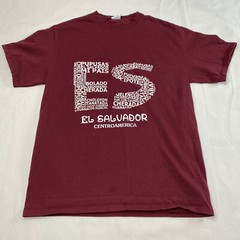 Port & Company T Shirt sz M Maroon El Salvador Crewneck Short Sleeve Streetwear