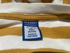 Vintage Old Navy Wide retro Striped Yellow T Shirt mens XXXL Tall NEW 3XL