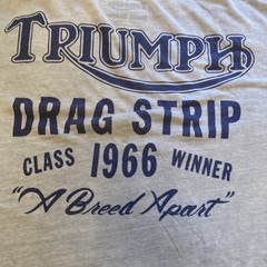 Triumph Motorcycles- Bulldog A Breed Apart Gray T Shirt Mens XL British Customs