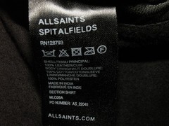 Men’s All Saints SECTION LEATHER SHIRT jacket overshirt XXL (ref88) £199.99!!!!!