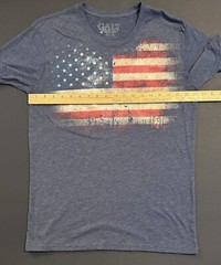 Men’s GALT Red White Blue Patriotic Flag Short Sleeve Athleisure Tshirt Size Med