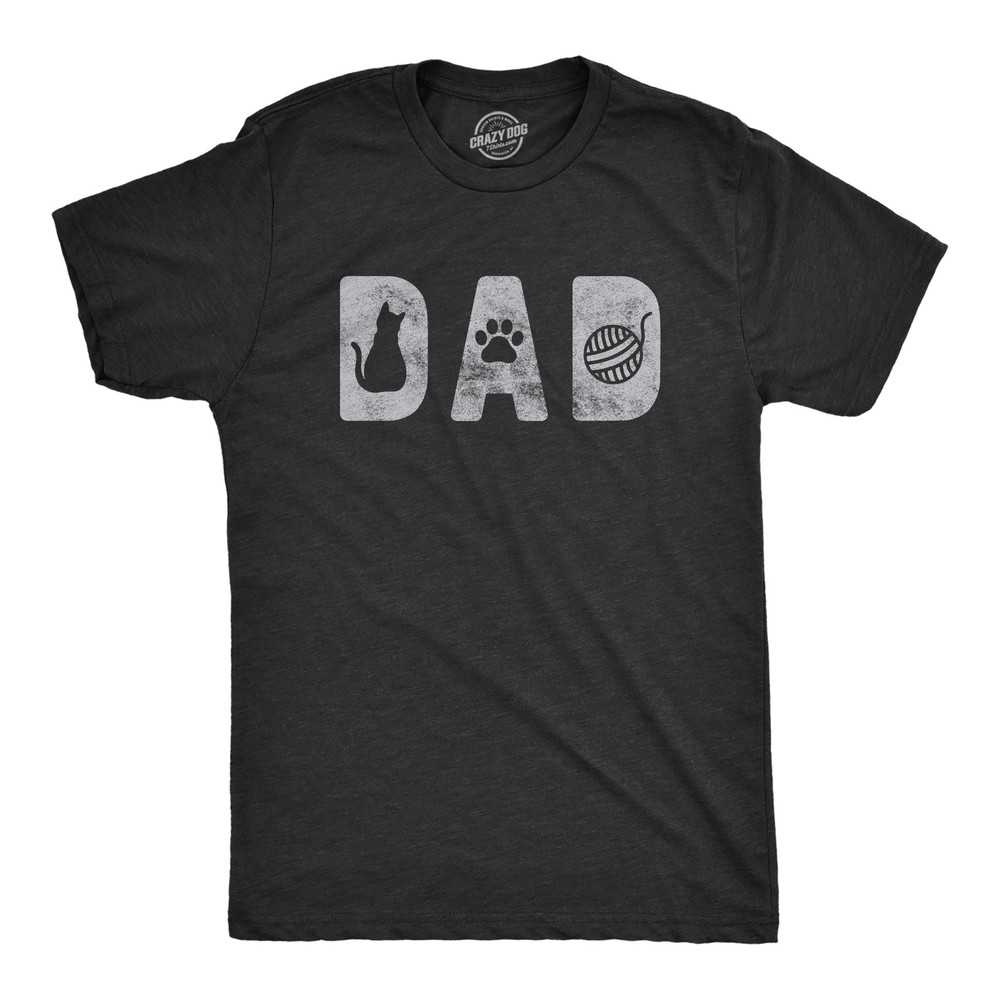 Mens Dad Cat T Shirt Funny Pet Kitty Cute Dad Graphic Novelty Tee