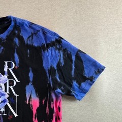 Nike Air Jordan T-Shirt Men Large Black Blue Pink Tie Dye Sport DNA 85 DH8982