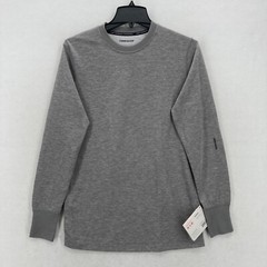 Terramar Heavyweight Merino Wool Thermal Crew Shirt Mens Small Gray Hiking Camp