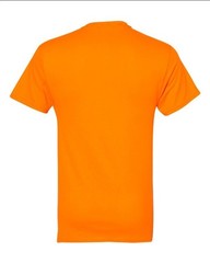 Hanes 5170 5XL EcoSmart Crewneck Short Sleeve Tee Pit to Pit 31″ Safety Orange