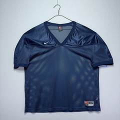 VTG 90s Nike Team Mesh Football Jersey – BLANK – Navy Blue – Mens 2XL