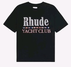 Rhude Flag Tee Vintage Black Sz Large