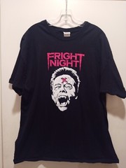 Fright Night XL Black T-Shirt Shirt Fruit of the Loom Vampire Horror Movie
