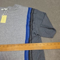 MNML minimal Re Sewn Vtg T multi Grays cuts on side hems Medium Purple Blue